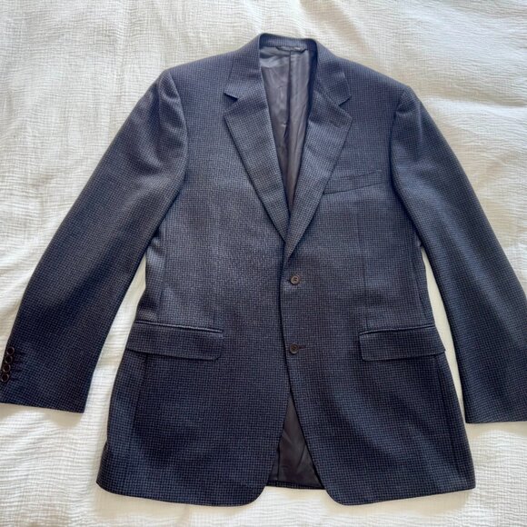 Canali 100% Wool Blazer Made in Italy 54L / 44L Micro Houndstooth Tessuto 24021 - Picture 3 of 15
